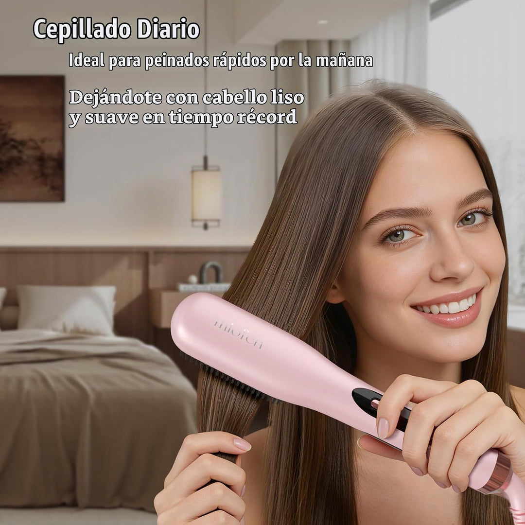 Miofen - Cepillo alisador de pelo a vapor, 3 en 1, cepillo alisador...