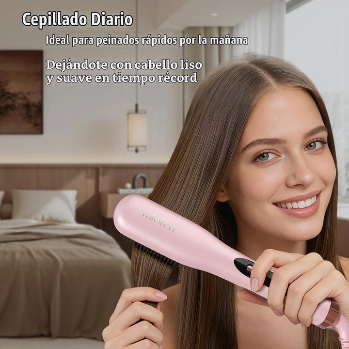 Miofen - Cepillo alisador de pelo a vapor, 3 en 1, cepillo alisador...