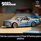 LEGO Technic 2 Fast 2 Furious Nissan Skyline GT-R (R34) Coche - Kit de bricolaje y juego de construcción para adultos - Modelo coleccionable de corredor callejero con función de derrape - Regalo para