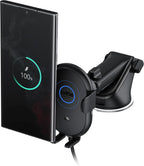 iOttie Auto Sense 2 - Soporte para teléfono de auto para salpicadero y parabrisas con carga inalámbrica Qi, soporte de teléfono y cargador de sujeción automática para iPhone, Google Pixel