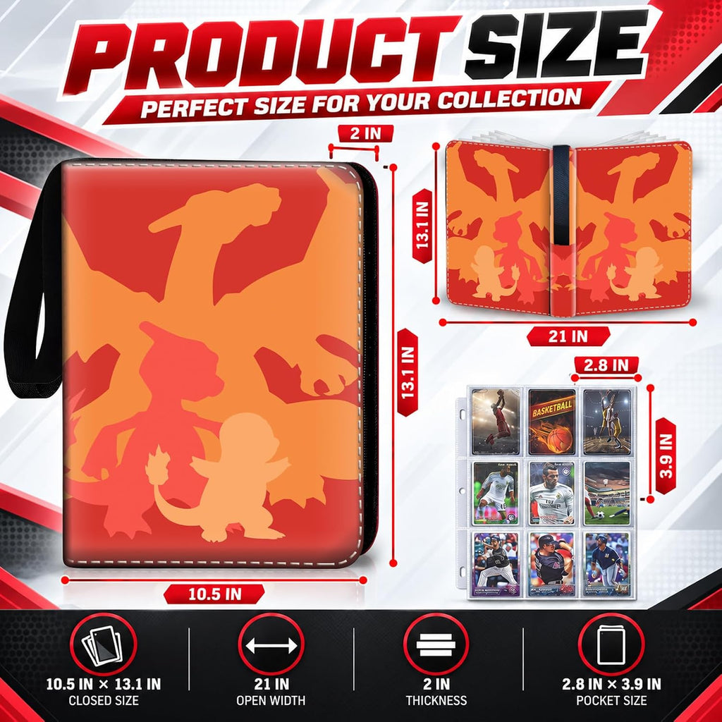Carpeta de tarjetas coleccionables con mangas extraíbles, carpeta de