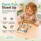 Tablero de actividades con 19 interruptores de luz LED, juguetes Montessori para niños de 1, 2, 3 años, tablero sensorial de madera, juguetes de viaje para niños y niñas de 1, 2, 3 años, regalo de