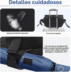 Bolso cruzado tipo bandolera para hombres y mujeres, mochila impermeable expandible con hebilla magnética para ciclismo, viajes, EDC (negro, mediano)