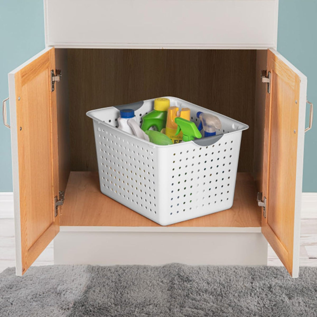 Sterilite Deep Ultra - Cesta organizadora de almacenamiento de plástico con