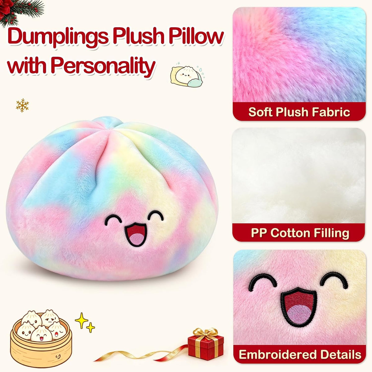Almohada gigante de felpa de bola de masa hervida de 15.7 pulgadas