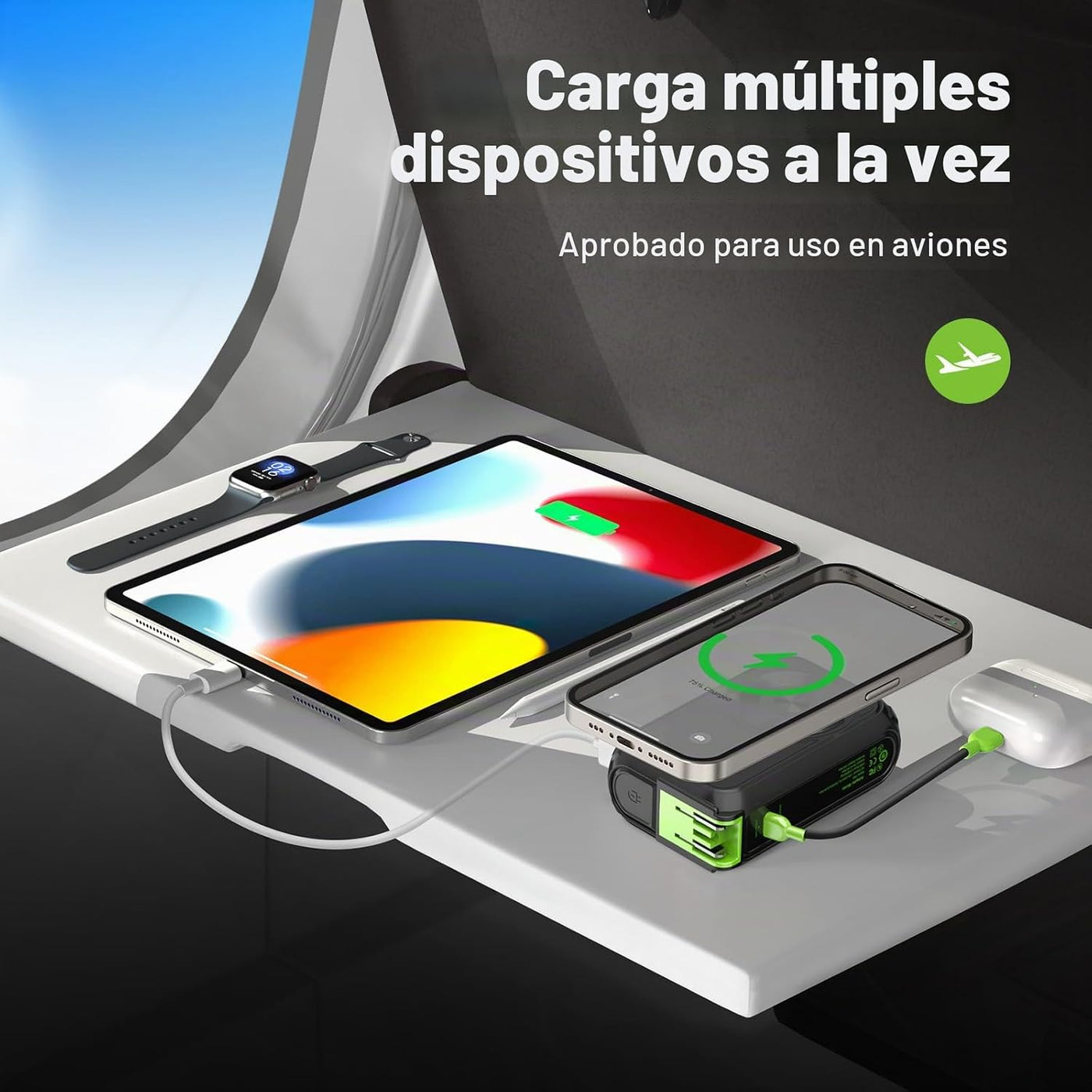 SEANCHEER P05 Cargador portátil, banco magnético de energía pequeño...