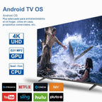 Android TV Box 4GB RAM 32GB ROM, 4K Ultra HD HDR Quad Core Set Top Box, Dual Band 2.4G 5G WiFi Bluetooth 5.0, Plug & Play Smart TV Box para TV antiguo no inteligente