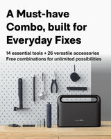 HOTO 40-Piece Tool Kit, Household Essentials Tool Set wSmart