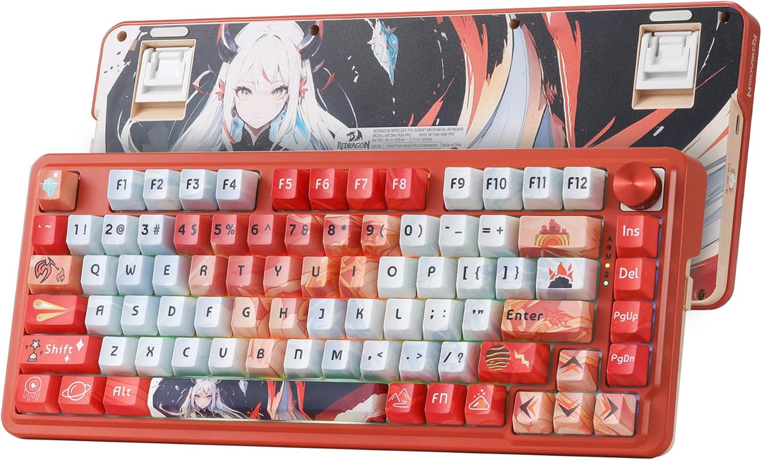 Redragon K673 PRO SE 75% 81 teclas teclado inalámbrico con junta RG...