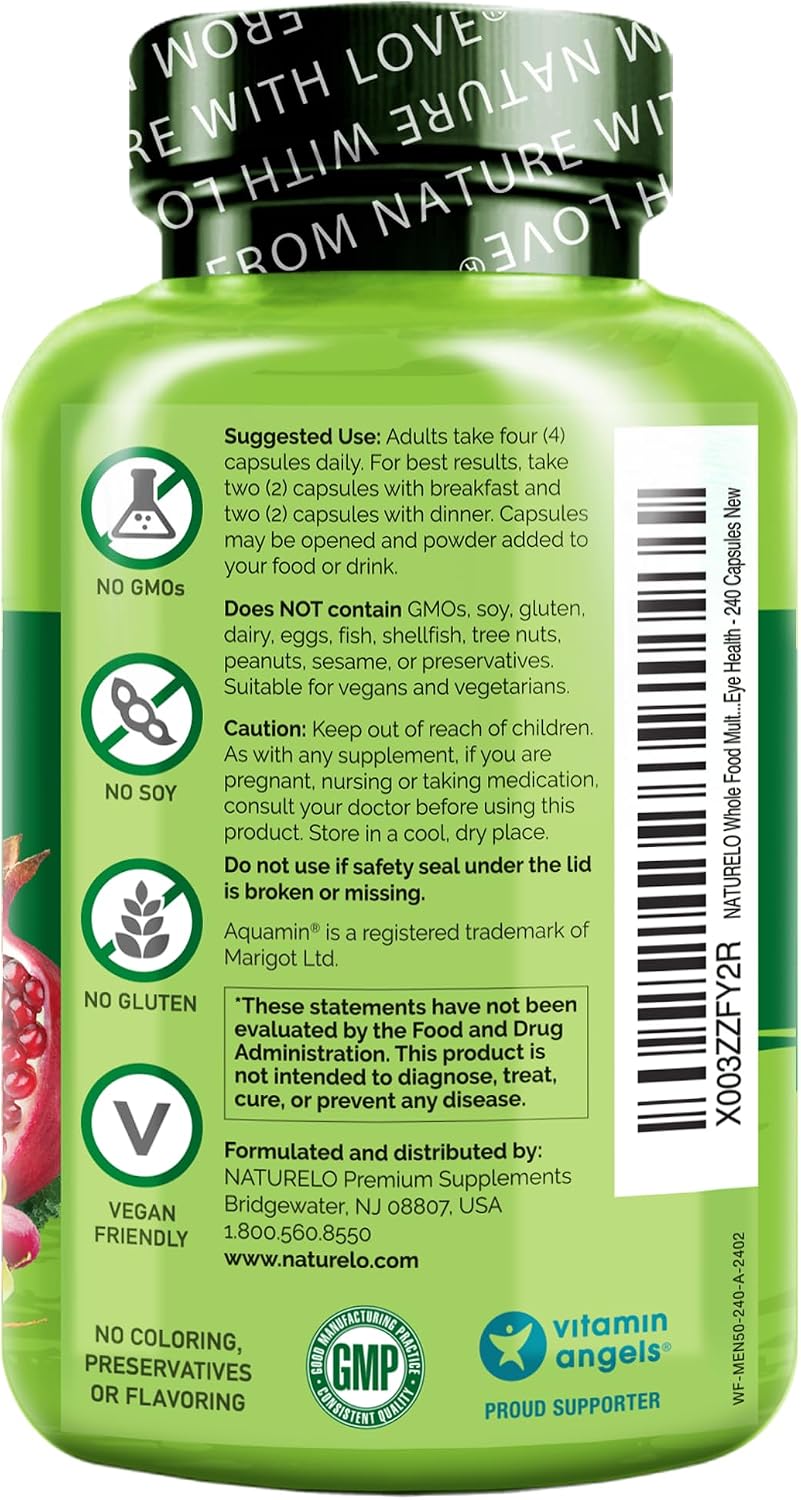 NATURELO Multivitamínico de Alimentos Integrales para Hombres de 50...