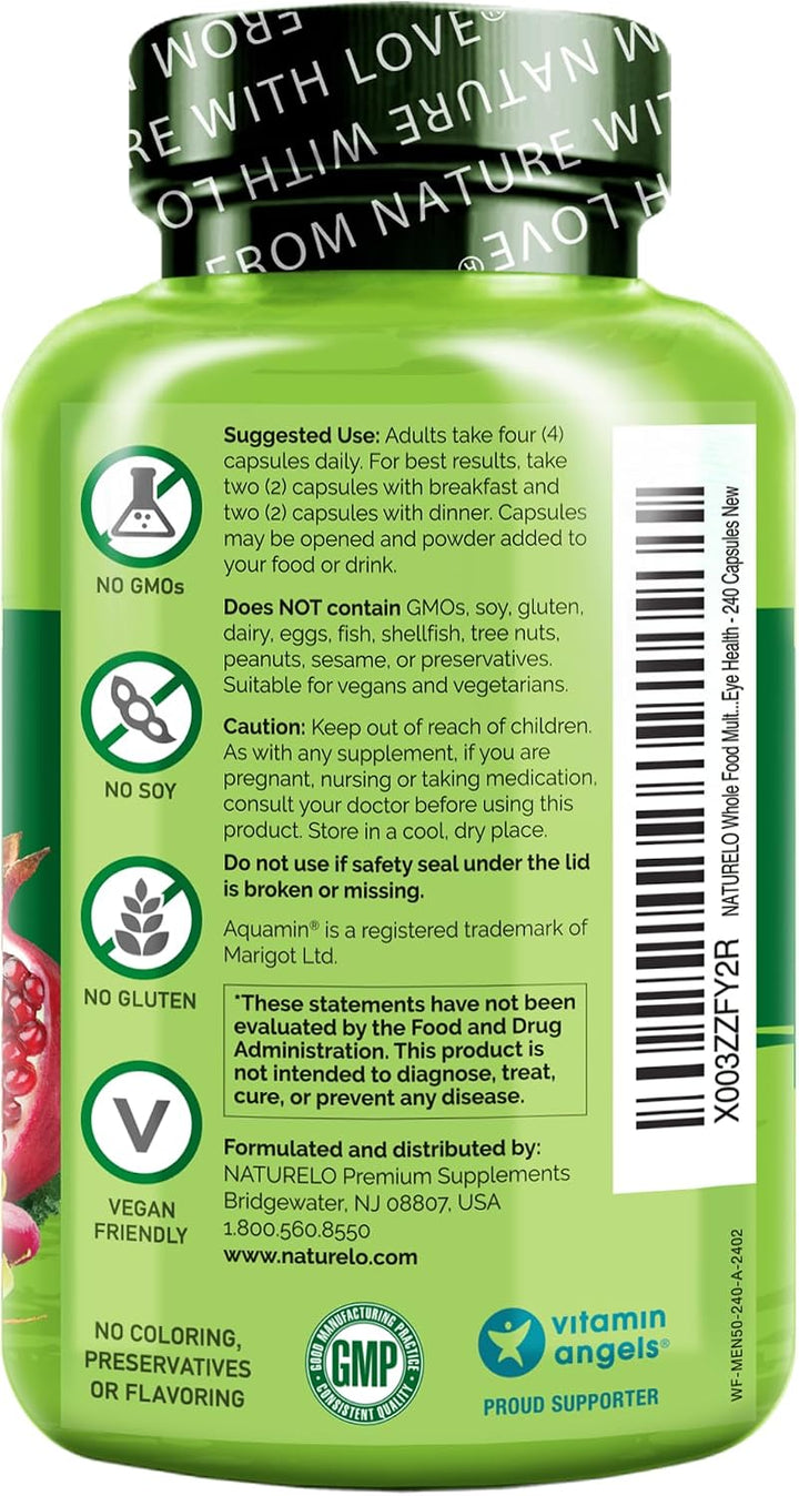 NATURELO Multivitamínico de Alimentos Integrales para Hombres de 50...