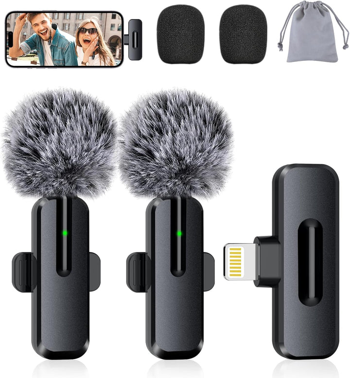 ZOPPLM Mini micrófono inalámbrico para iPhone, micrófono Bluetooth...
