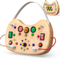 Montessori Tablero de madera para niños pequeños con luces LED e