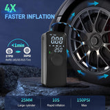 TECBOT Inflador de neumáticos, compresor de aire portátil, bomba de...