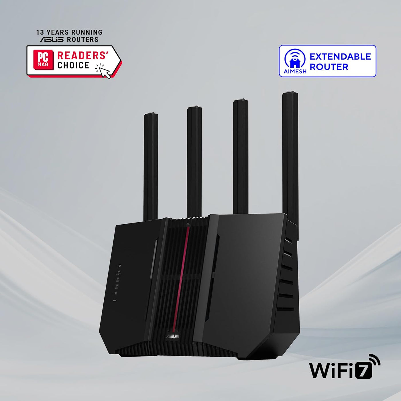ASUS RT-BE9700 Tri-Band WiFi 7 Smart AiMesh, Enrutador extensible,...