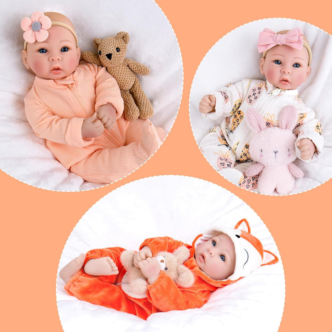 Aori Muñecas bebé realistas de 17 pulgadas - Conjunto de muñecas de...