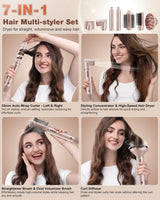 7MAGIC Estilizador de cabello y cepillo secador de cabello 7 en 1,...