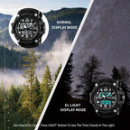SKMEI Reloj Deportivo Digital para Hombre, Relojes Militares a prueba de agua LED Pantalla grande Reloj con cronómetro, alarma y pulsera