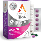 Suplemento de hierro activo de 25 mg + multivitamínico para mujeres...