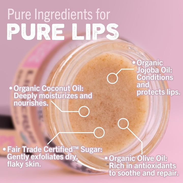 Eco Lips Paquete de 2 exfoliantes labiales de azúcar morena, tratam...