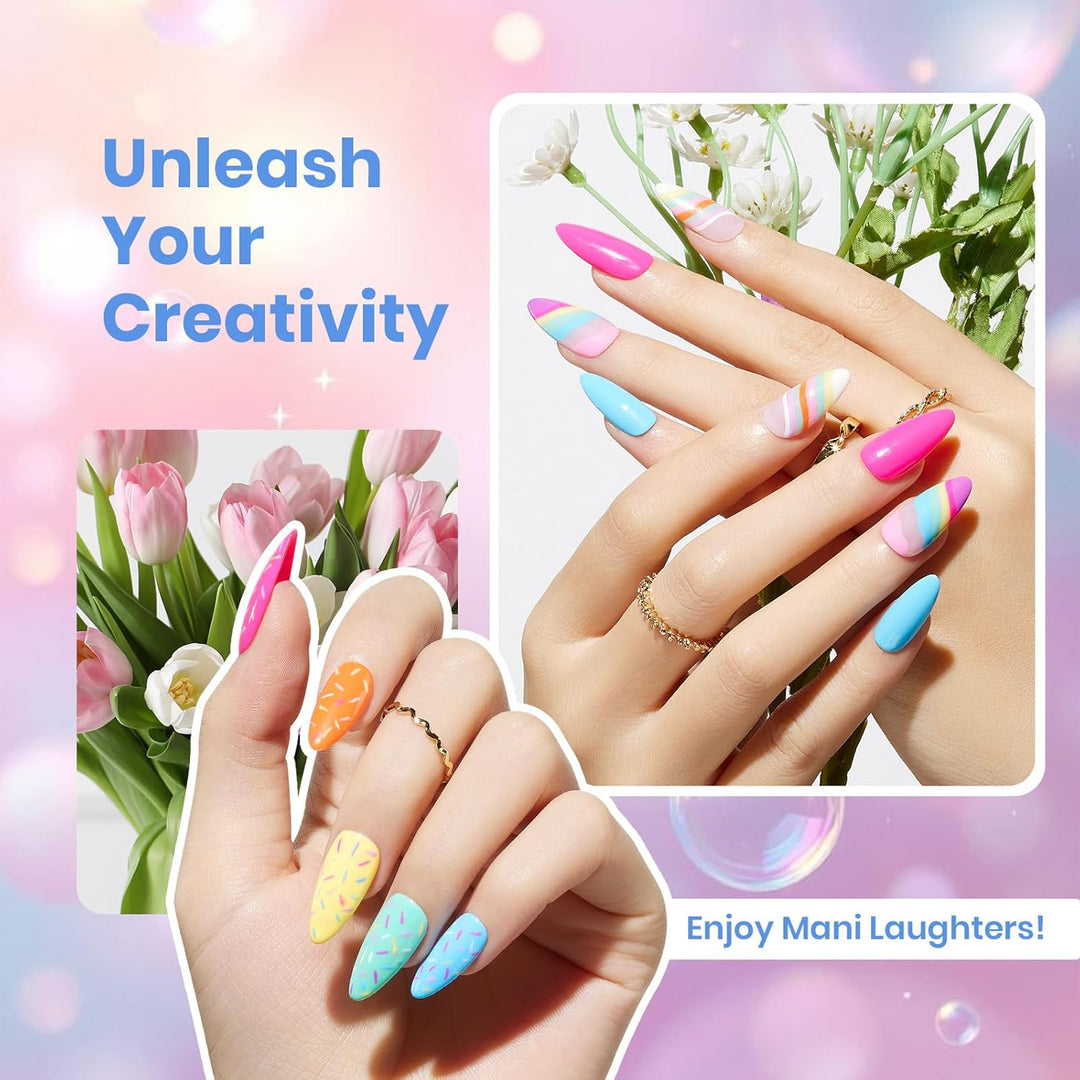 Beetles - Kit de esmalte de uñas de gel pastel, 36 colores con gel...