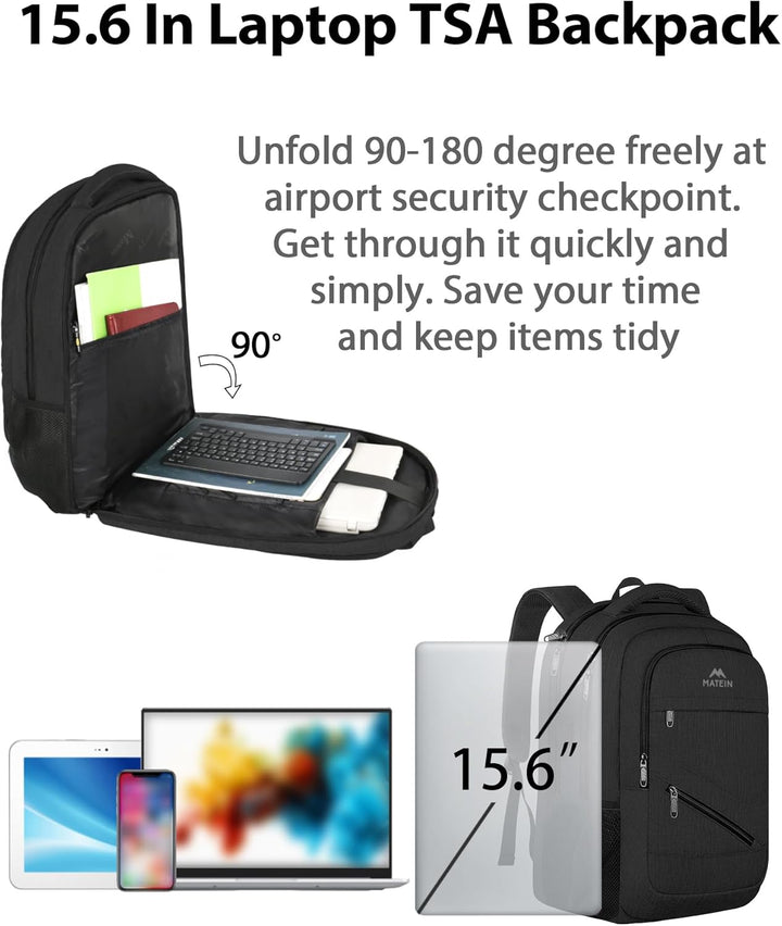 MATEIN Mochila de 15.6 pulgadas para hombres y mujeres, 20 L, para...