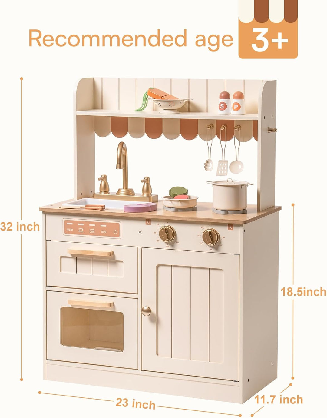 ROBOTIME Cocina de Juguevo para Niños y Niñas, Juego de Cocina de M...