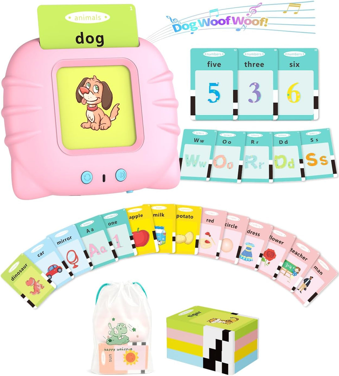 Aullsaty Tarjetas didácticas parlantes para niños de 1 a 5 años, 53...