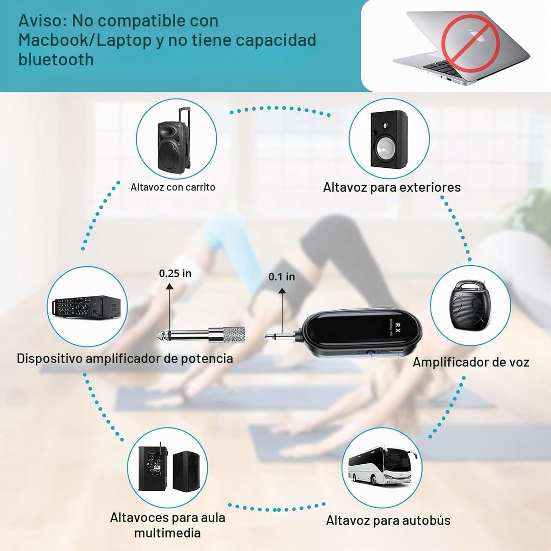 LYAIXZE Auriculares de micrófono inalámbrico, auriculares 2 en 1 y...