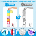 Ryoichi 138PCS Magnetic Tiles Set con 2 Cars para Kids Ages 3-9+ Years