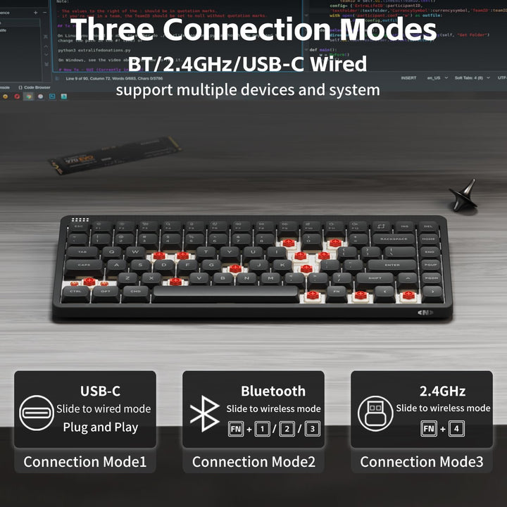 nuphy Node75 Teclado Mecánico Inalámbrico, Teclado Personalizado de...