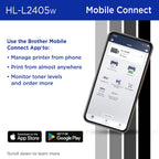 Impresora láser monocromática compacta inalámbrica Brother HL-L2405W