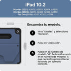 ZUGU Funda para iPad de 10.2 Pulgadas de 9ª Generación Funda para iPad de 7ª / 8ª Generación (2021/2020/2019), Funda Protectora, Diseño Delgado y Elegante, Soporte Magnético, Funda con Función de