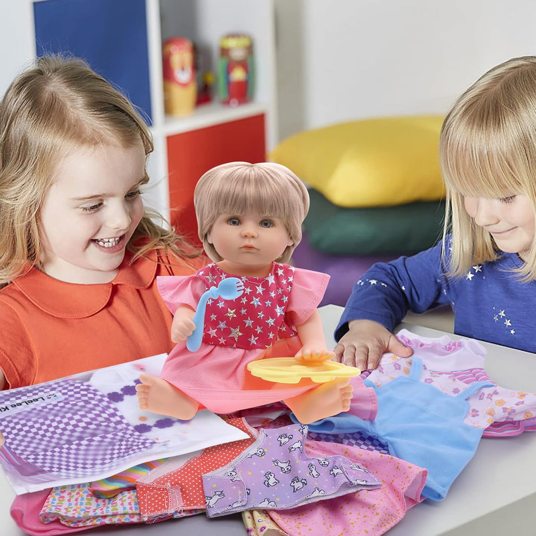 Ropa de muñeca de bebé: se adapta a muñecas de 12, 13, 14, 15 pulga...