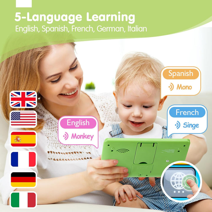 hahaland Tableta de Aprendizaje de 5 Idiomas para Niños de 1-3 años...
