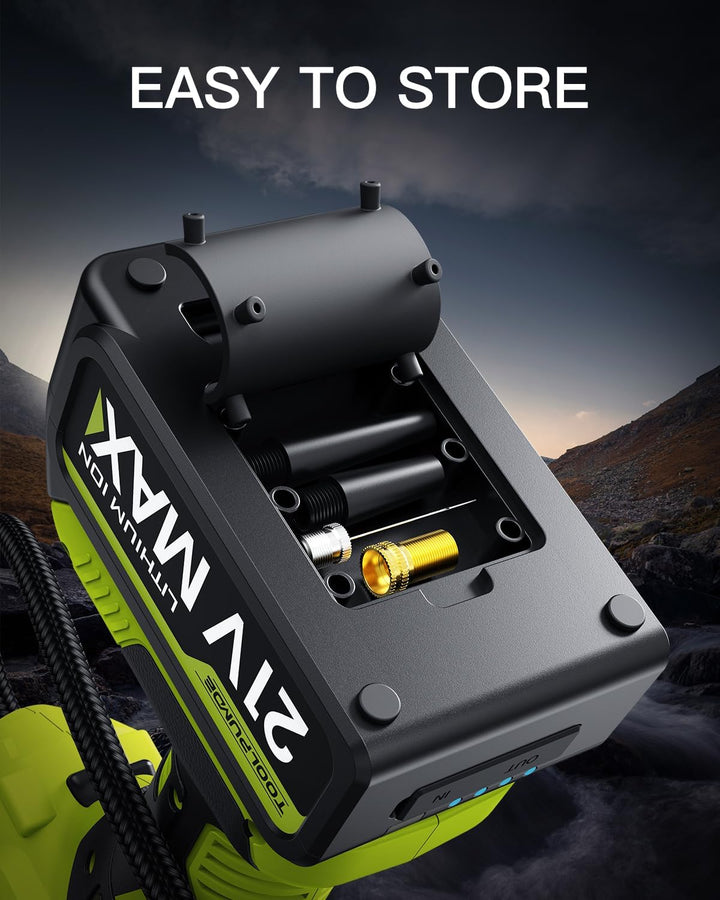 TOOLPUMDE Inflador de neumáticos actualizado, compresor de aire por...