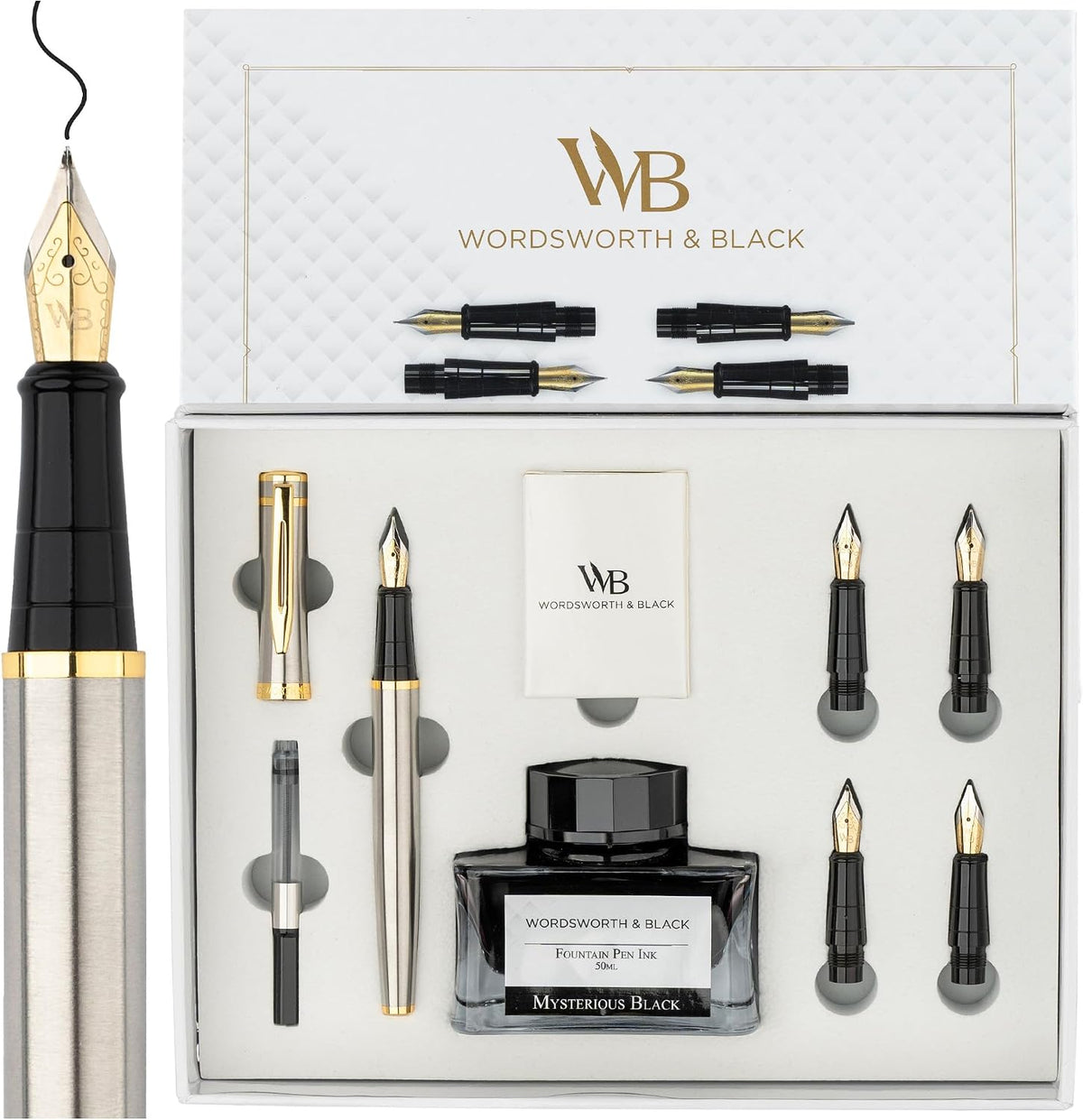 Wordsworth & Black Juego de pluma estilográfica de lujo para escribir, 6