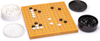 Yellow Mountain Imports Shin Kaya - Juego de mesa reversible para principiantes de 13 x 13 / 9 x 9 pulgadas (0.8 pulgadas) con piedras de melamina convexas dobles, juego de mesa de estrategia clásico (Baduk/Weiqi)