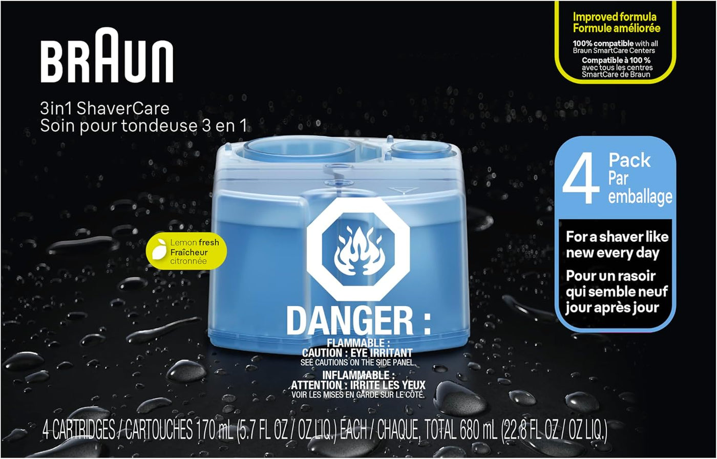 Braun - Cartuchos de recambio CCR, 4 unidades, cartuchos Clean & Renew