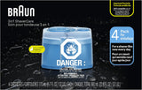 Braun - Cartuchos de recambio CCR, 4 unidades, cartuchos Clean & Renew