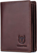 BULLCAPTAIN Cartera de cuero genuino plegable de gran capacidad para hombres con 15 ranuras para tarjetas QB-027
