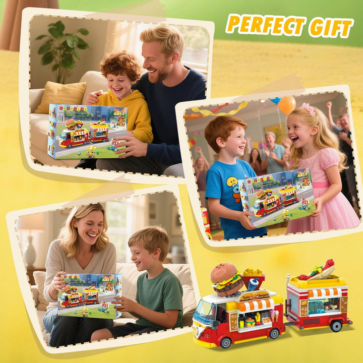 HOGOKIDS City Burger Truck House - Juguete de construcción