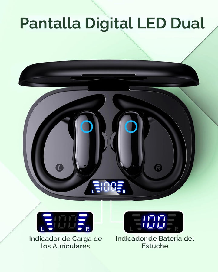GNMN Auriculares inalámbricos con cancelación activa de ruido, repr...
