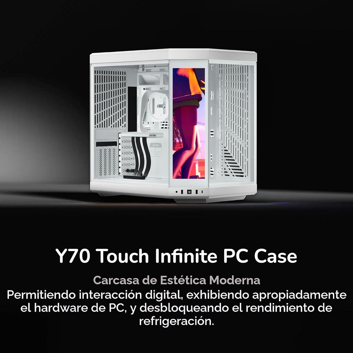 Hyte Y70 Touch Infinite Dual Chamber ATX Mid Tower - Carcasa estéti...