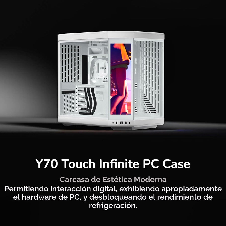 Hyte Y70 Touch Infinite Dual Chamber ATX Mid Tower - Carcasa estéti...