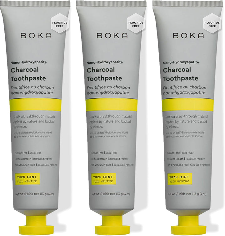 Boka Pasta de dientes sin flúor, pasta de dientes de nano hidroxiap...