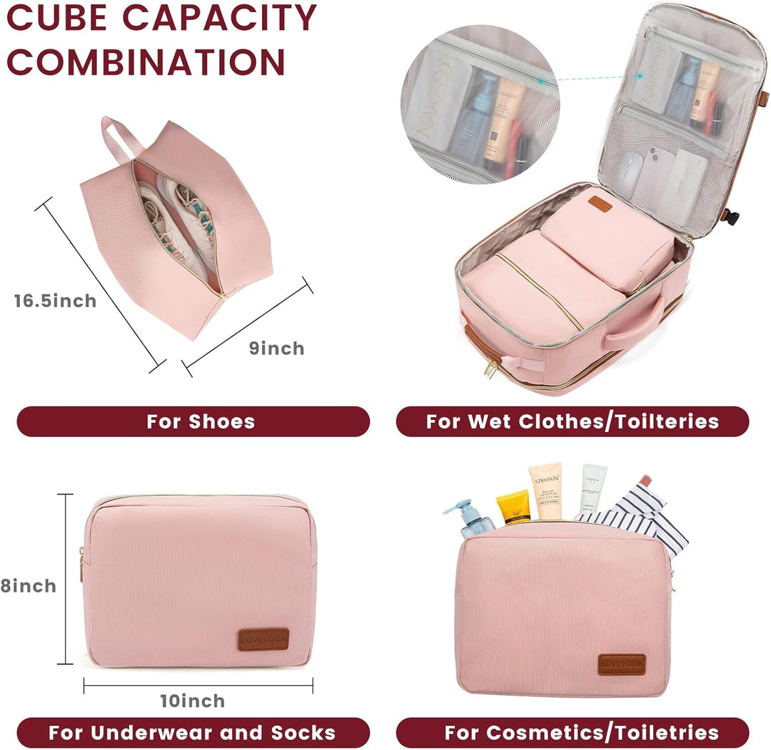 LOVEVOOK Mochila de viaje para llevar en cabina