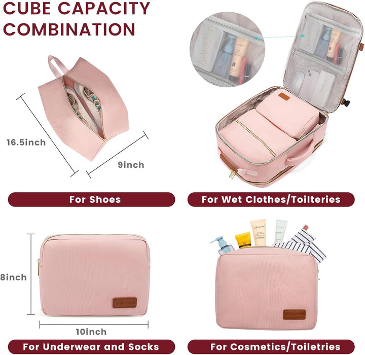 LOVEVOOK Mochila de viaje para llevar en cabina