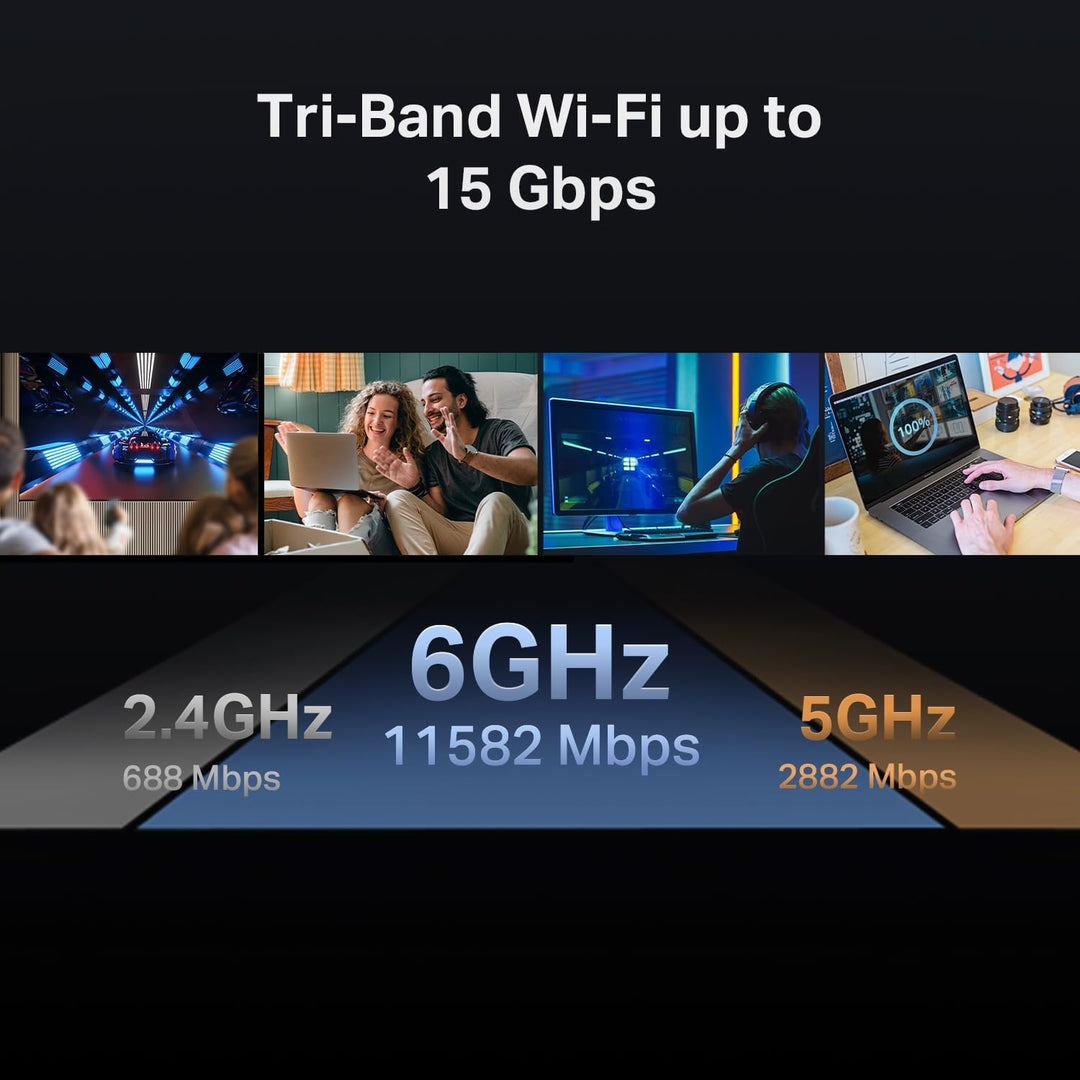 TP-Link Enrutador WiFi 7 de Tres Bandas Archer BE700 BE15000 | 8 Fl...