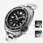 ADDIESDIVE Reloj de buceo automático para hombre H8 Reloj de pulsera de acero inoxidable mecánico NH35A/8215 Dial limpio zafiro sintético estéril sin logotipo